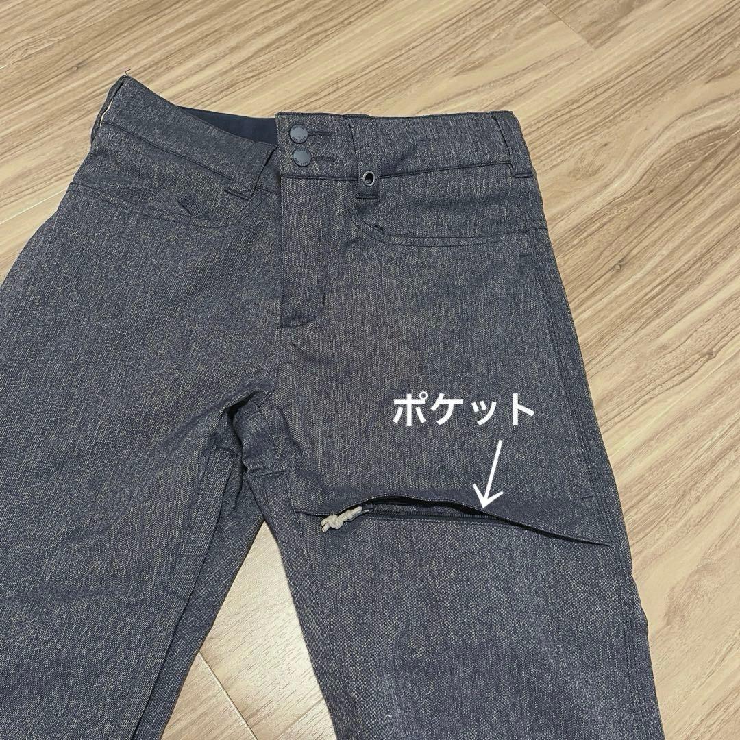 BURTON デニム スノーボードパンツ S レディース スキーウエア 美品