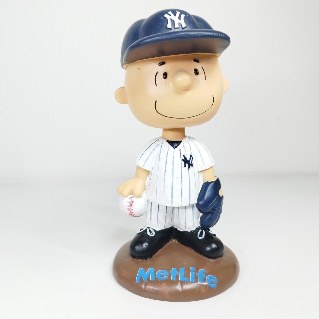 チャーリー・ブラウン ヤンキース ボブルヘッド フィギュア 非売品 美 II1Z