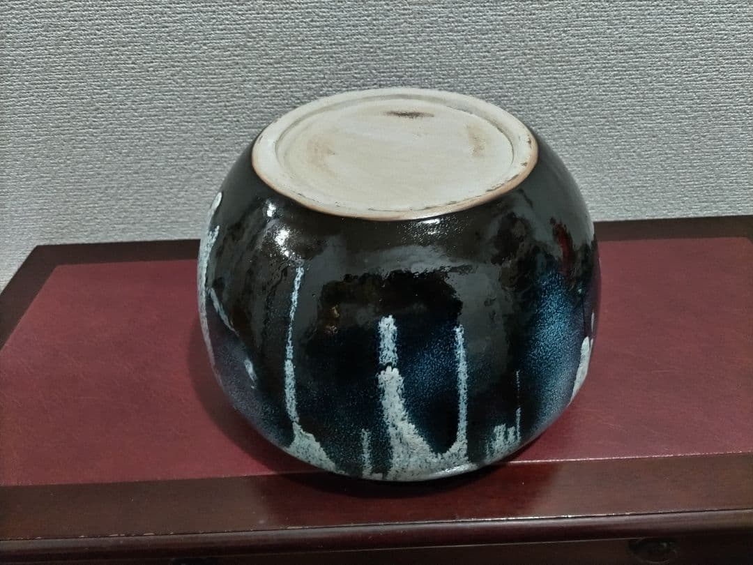「白萩釉窯変花瓶」