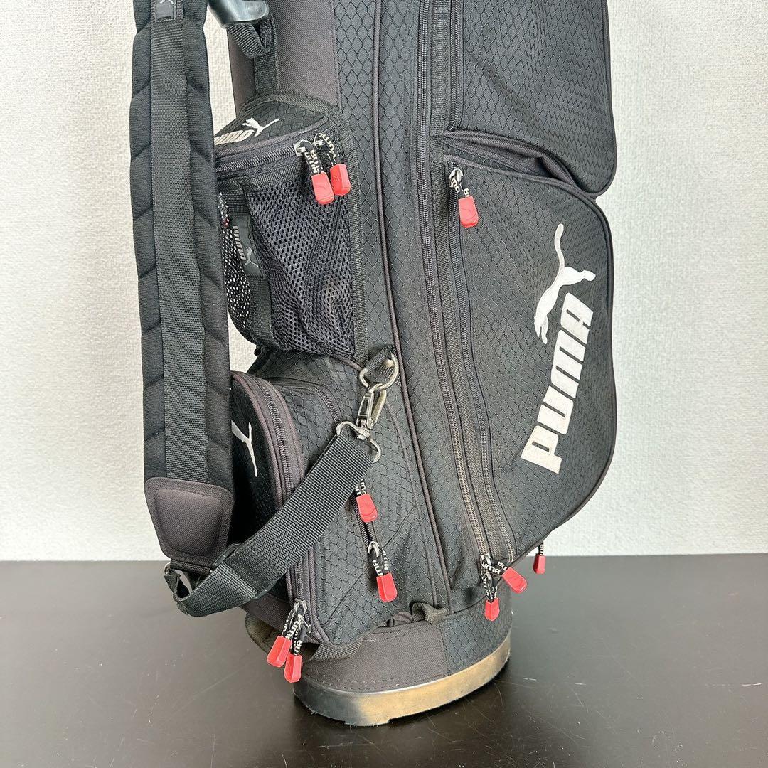 PUMA プーマ ゴルフ キャディバッグ ブラック 9型相当 5分割 フード付