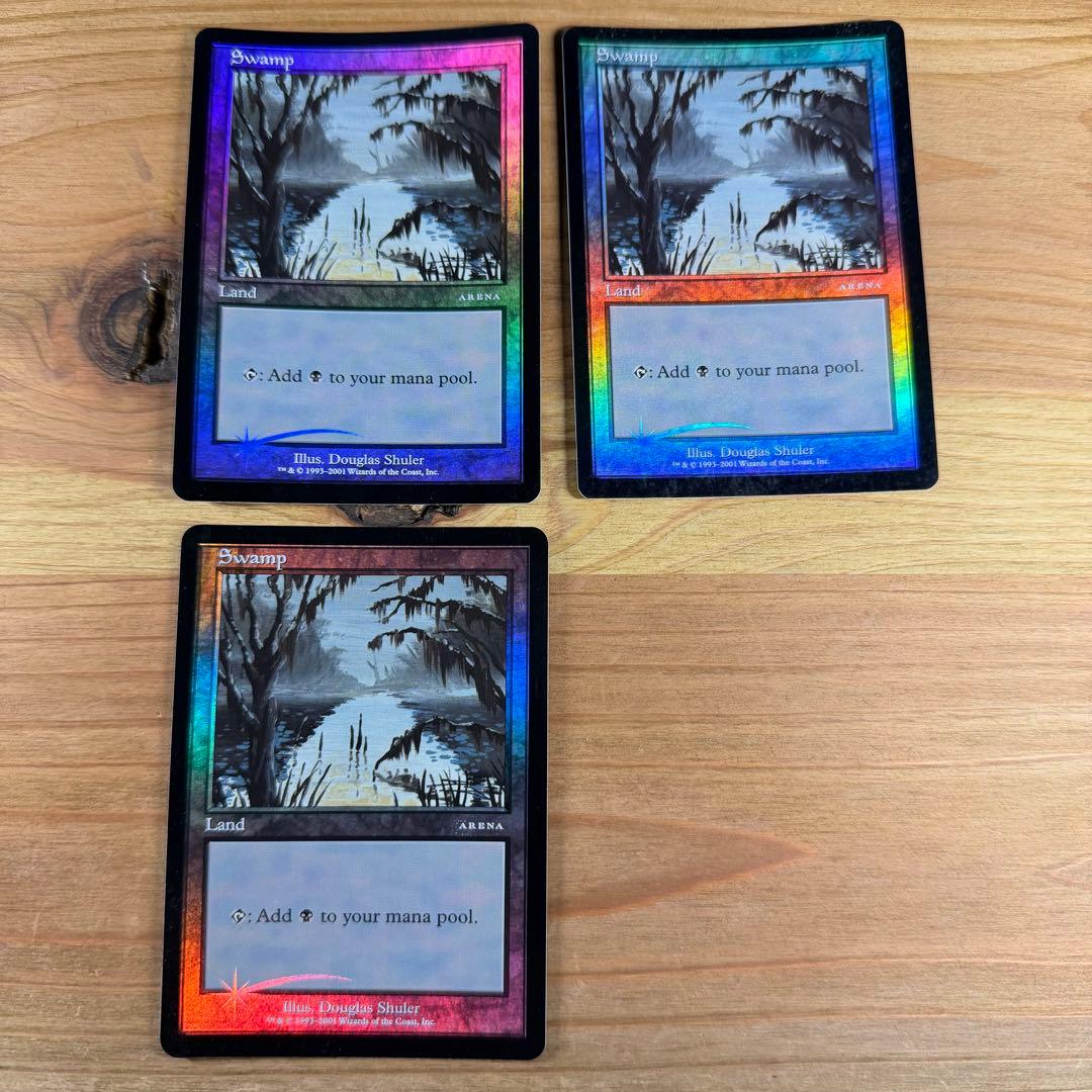 沼/Swamp ICE Arena Foil 英語 3枚 MTG