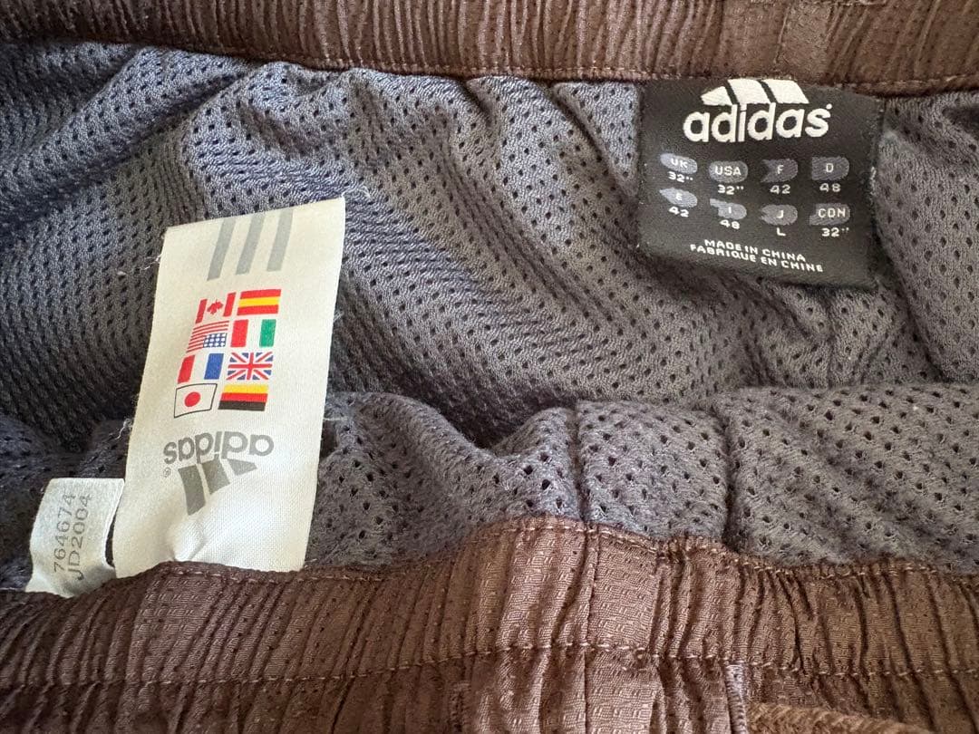 adidas アディダス トラックパンツ ブラウン希少カラー 万国旗タグ y2k