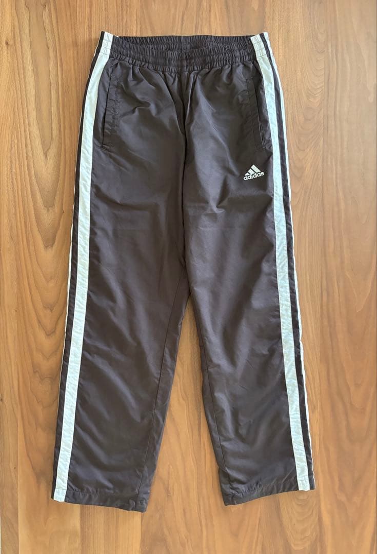 adidas アディダス トラックパンツ ブラウン希少カラー 万国旗タグ y2k