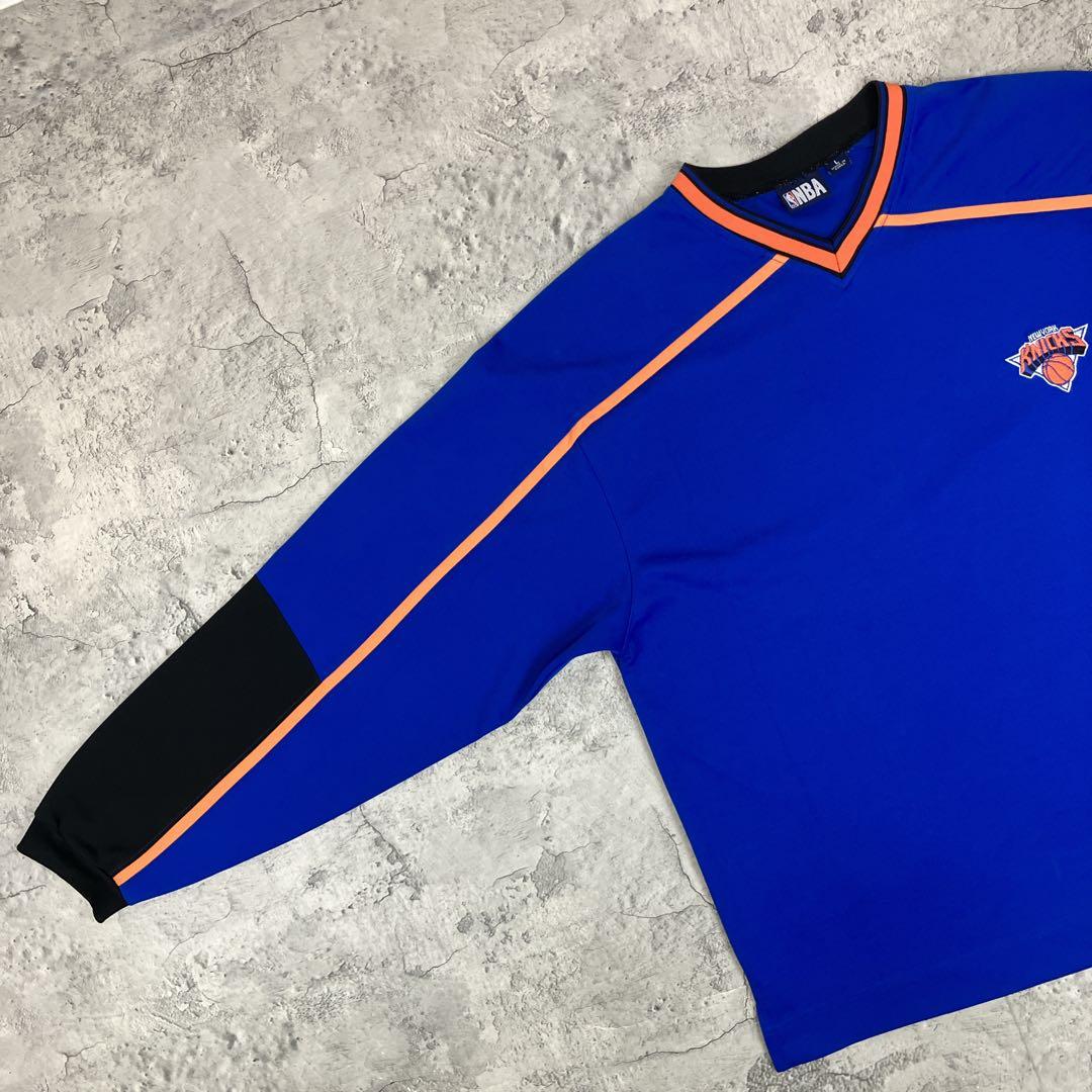 NBA ニューヨーク・ニックス 長袖シューティングシャツ 韓国製 古着 刺繍ロゴ