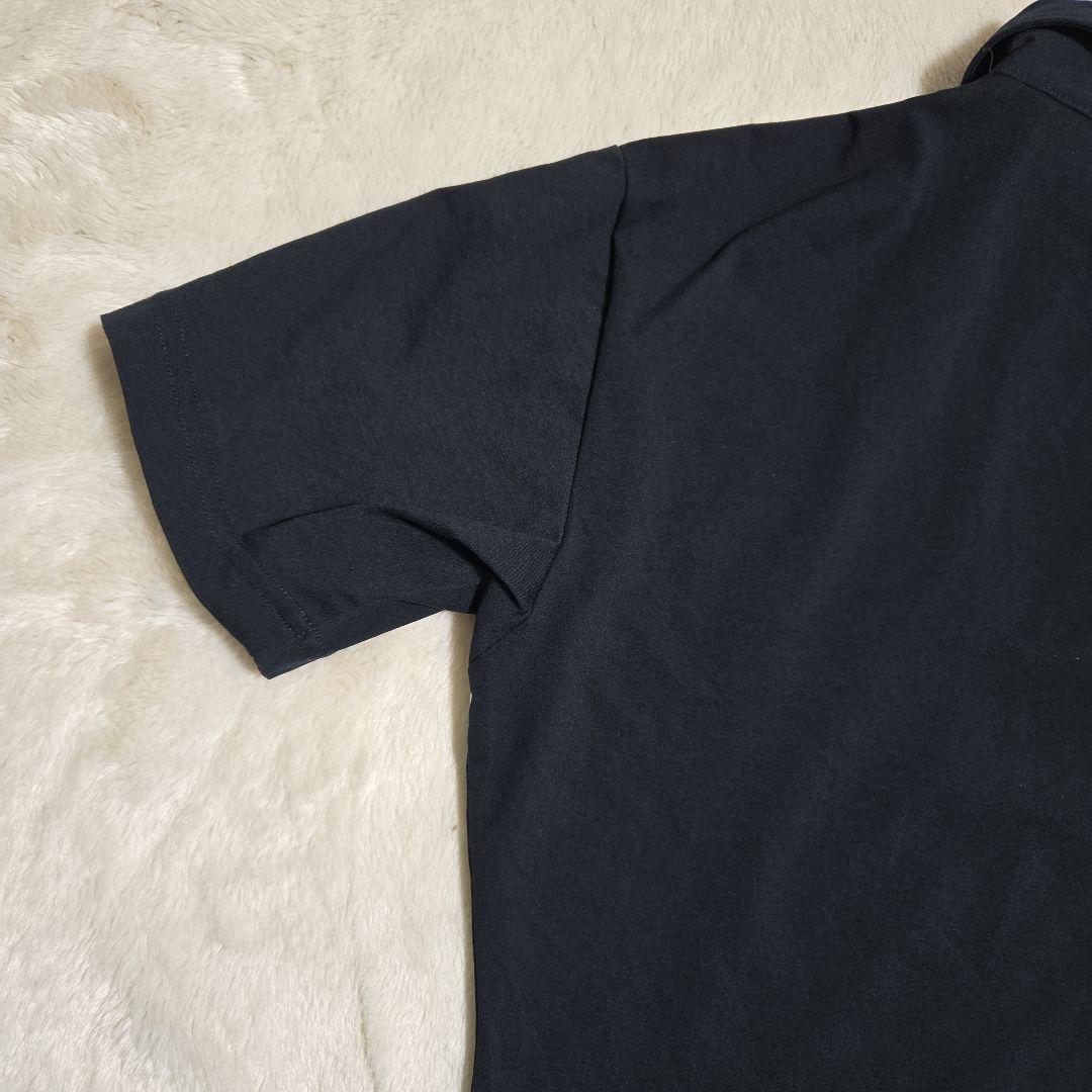 希少 DESCENTE デサント ゴルフ 半袖ポロシャツ ブラック/ホワイト M