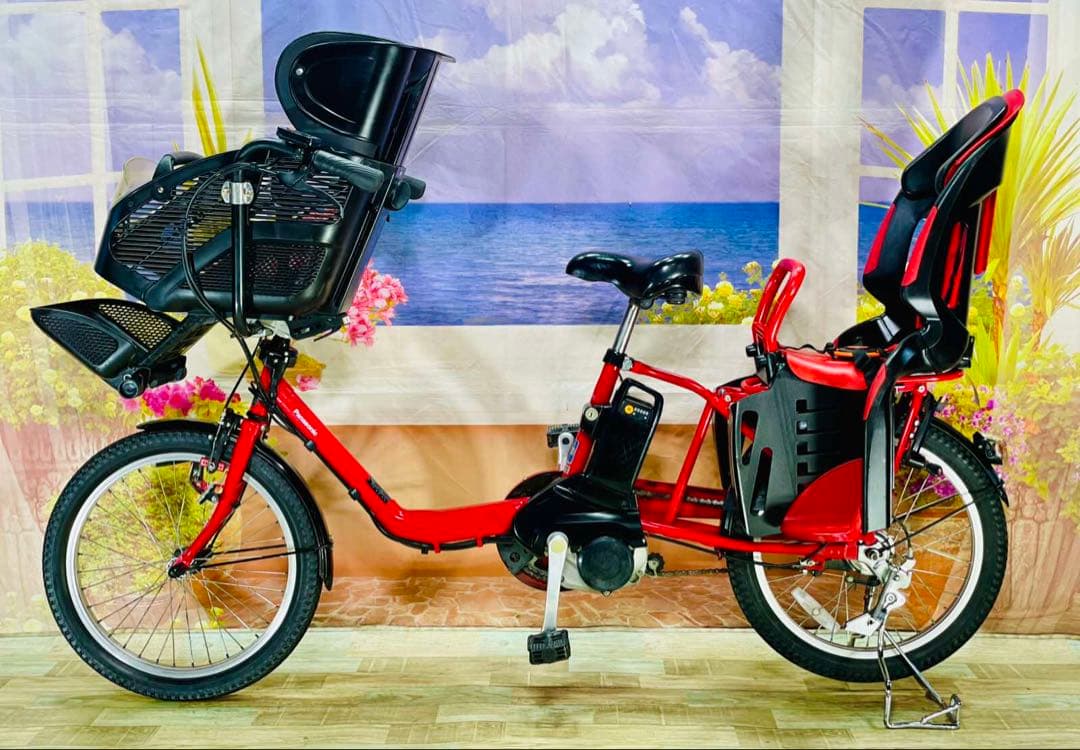 パナソニックギュット⭐️12AH！子供乗せ電動アシスト自転車Y3154