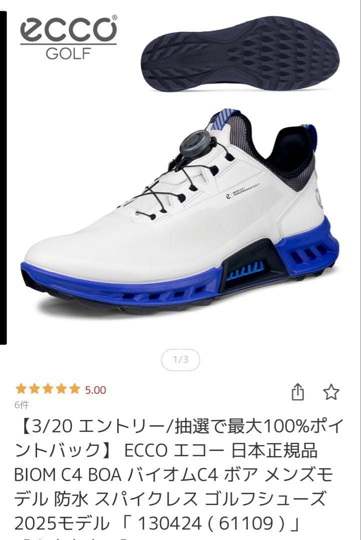 エコーゴルフシューズバイオムc4ボア