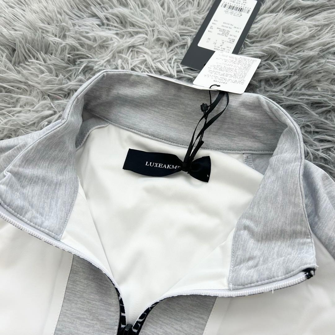 新品　LUXEAKMPLUS ハーフジップ　プルオーバー　防風　ホワイト　XL