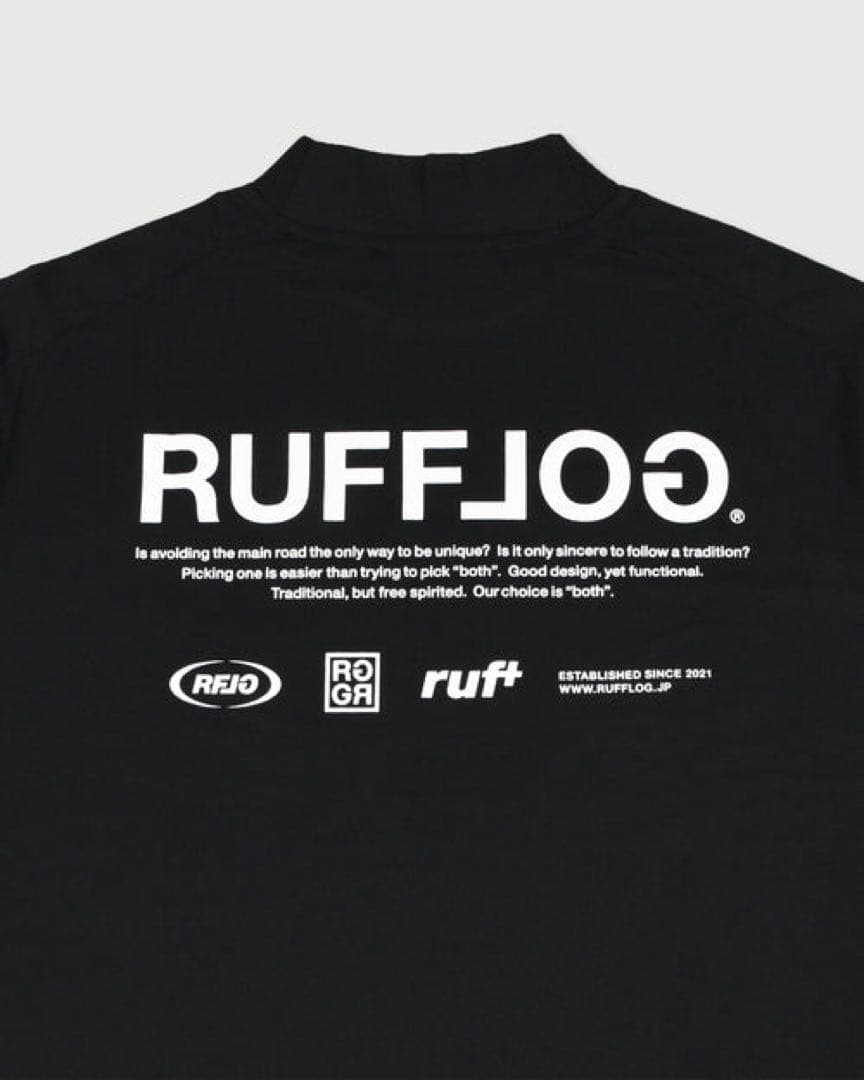 RUFFLOG MOCK NECK TEE ラフロッグ　サイズXL ブラック