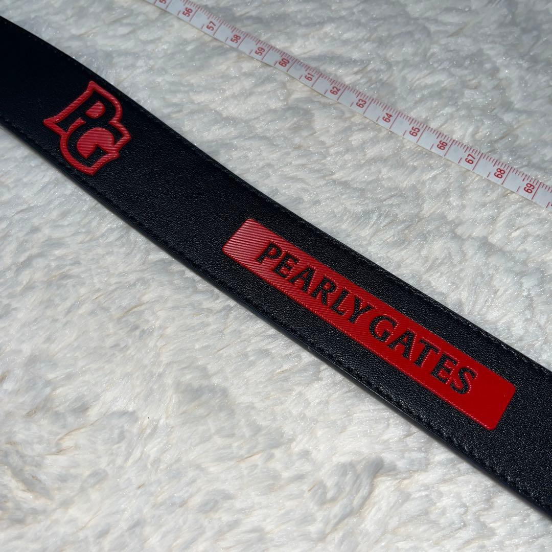 美品✨PEARLY GATES パーリーゲイツ ベルト ロゴ入り　ブラック