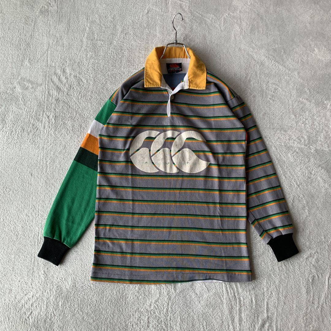 人気 ニュージーランド製 カンタベリー ラガーシャツ ビッグロゴ クレイジー