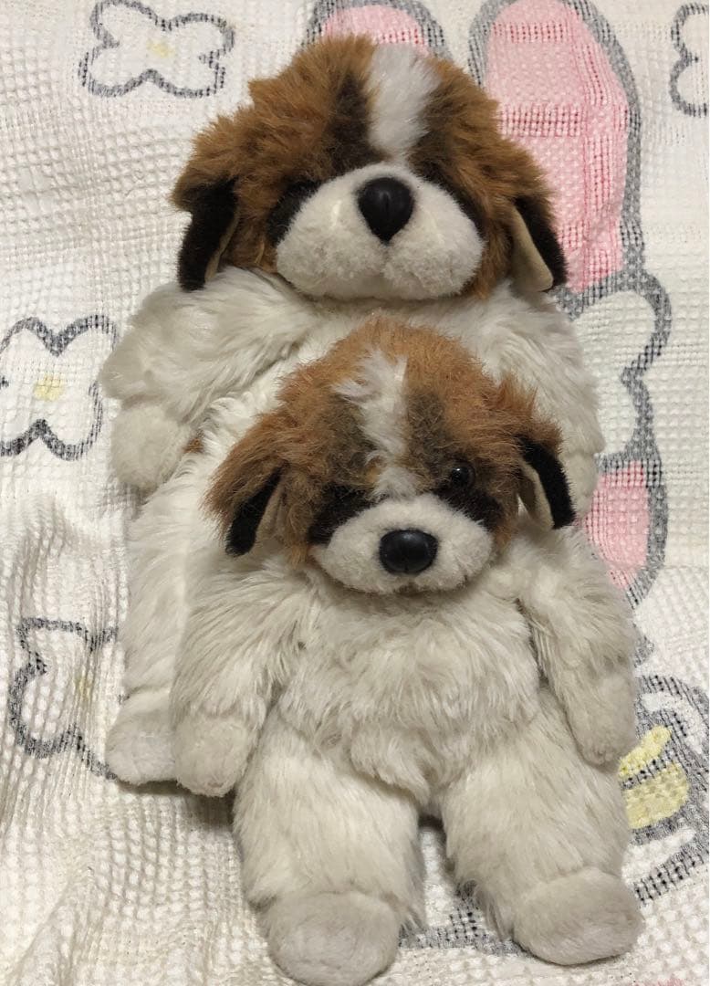 オリエンタルトーイ　セントバーナード　ぬいぐるみ　2コセット 中古品