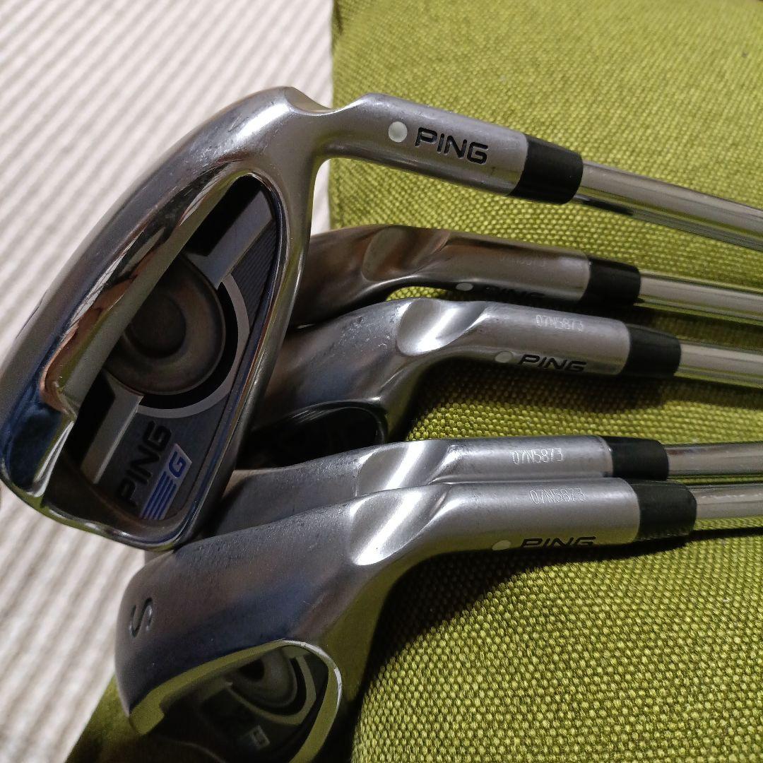 PING G アイアンセット 7,8,9,W,S　S200 白ドット