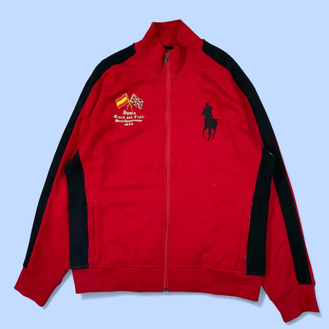 POLO ラルフローレン フルジップ ジャケット XL レッド 012 スペイン