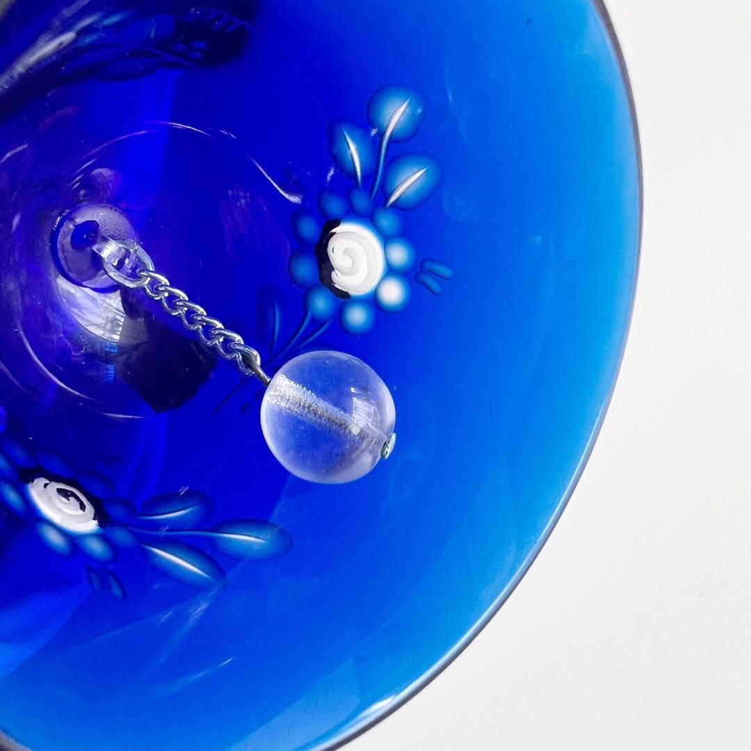 美品 Meiseen crystal マイセンクリスタル ディナーベル ブルー