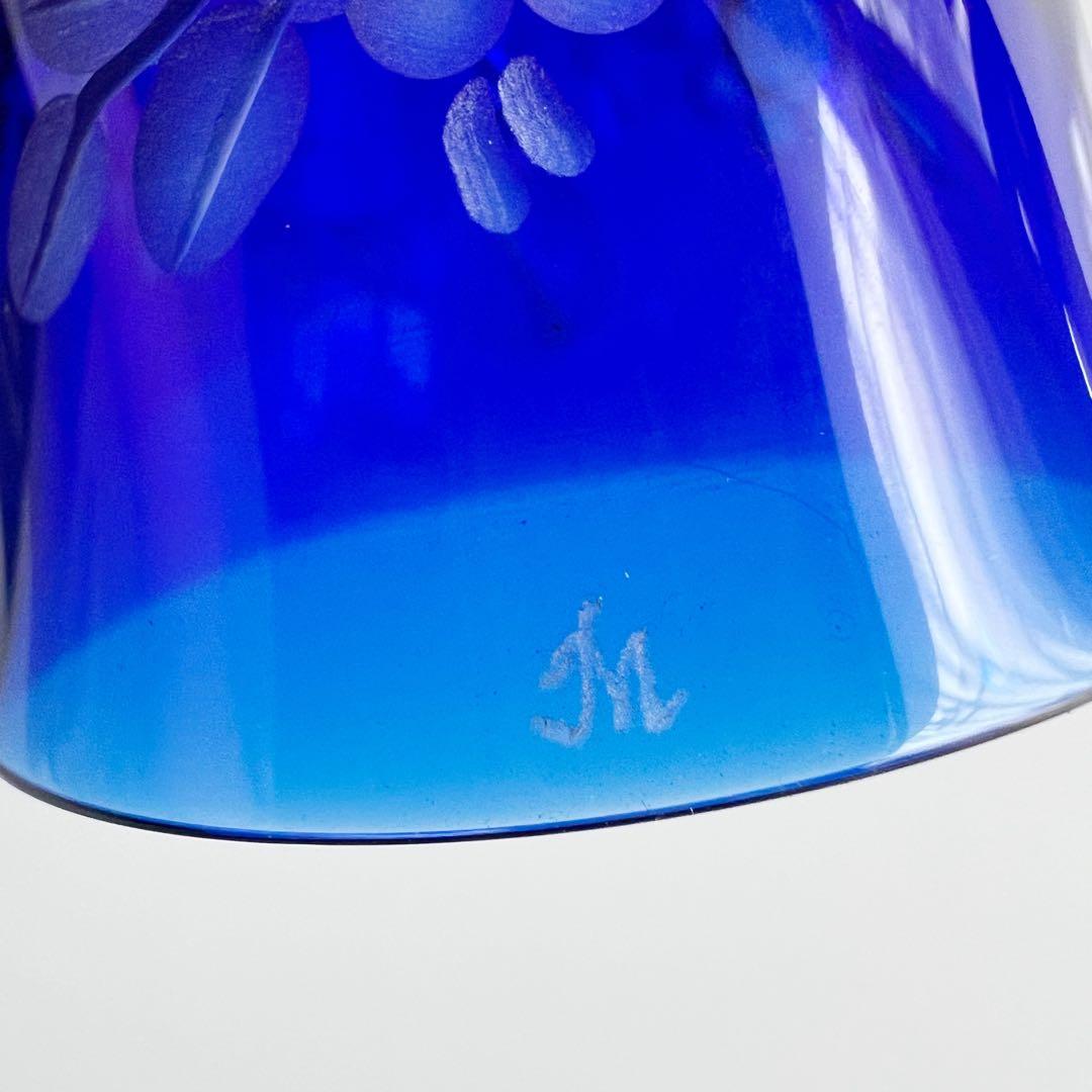 美品 Meiseen crystal マイセンクリスタル ディナーベル ブルー