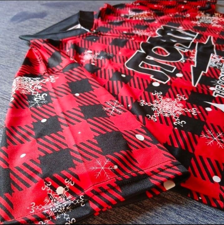 新品✨STORM【日本サイズXL】レッド　トナカイ　雪　チェック　ボウリング