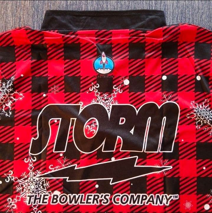 新品✨STORM【日本サイズXL】レッド　トナカイ　雪　チェック　ボウリング