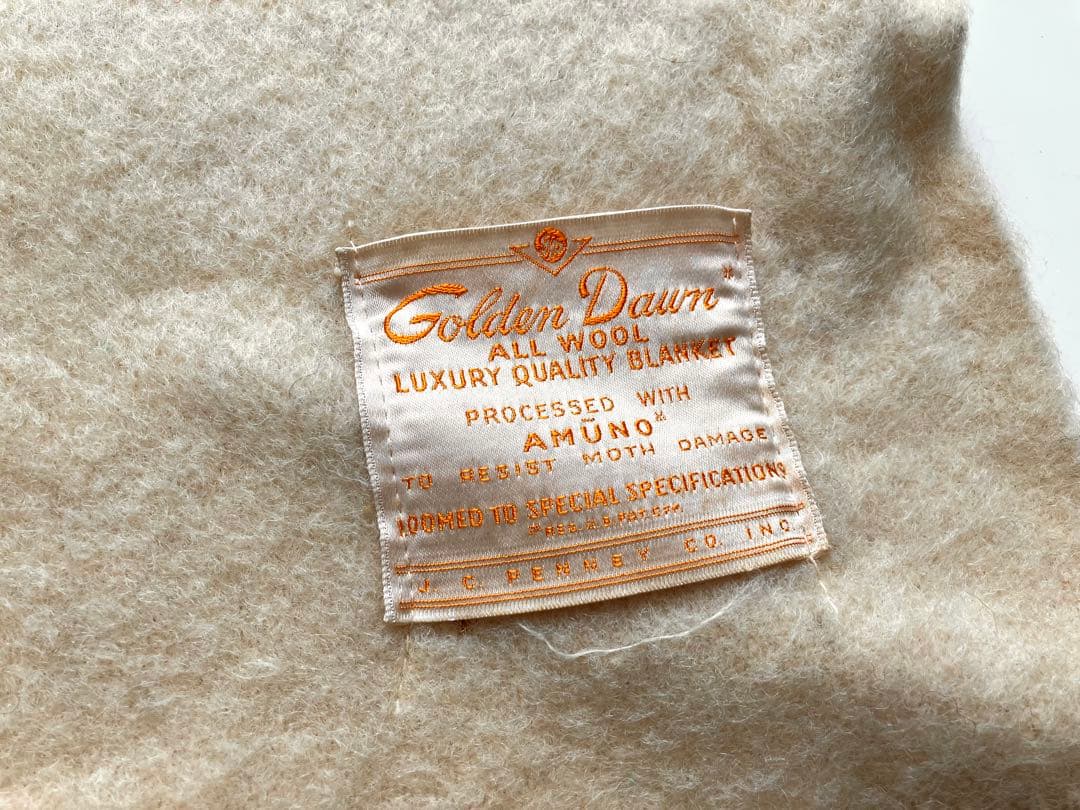 の*り様 ビンテージ Golden Dawn マルチボーダー ウール ブランケッ