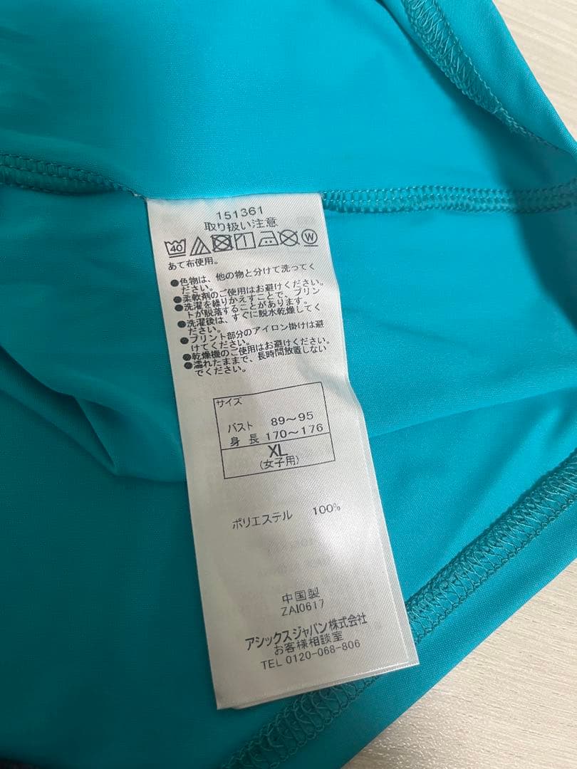 【新品タグ付】ASICS テニスウェア 上下セット アクア XL