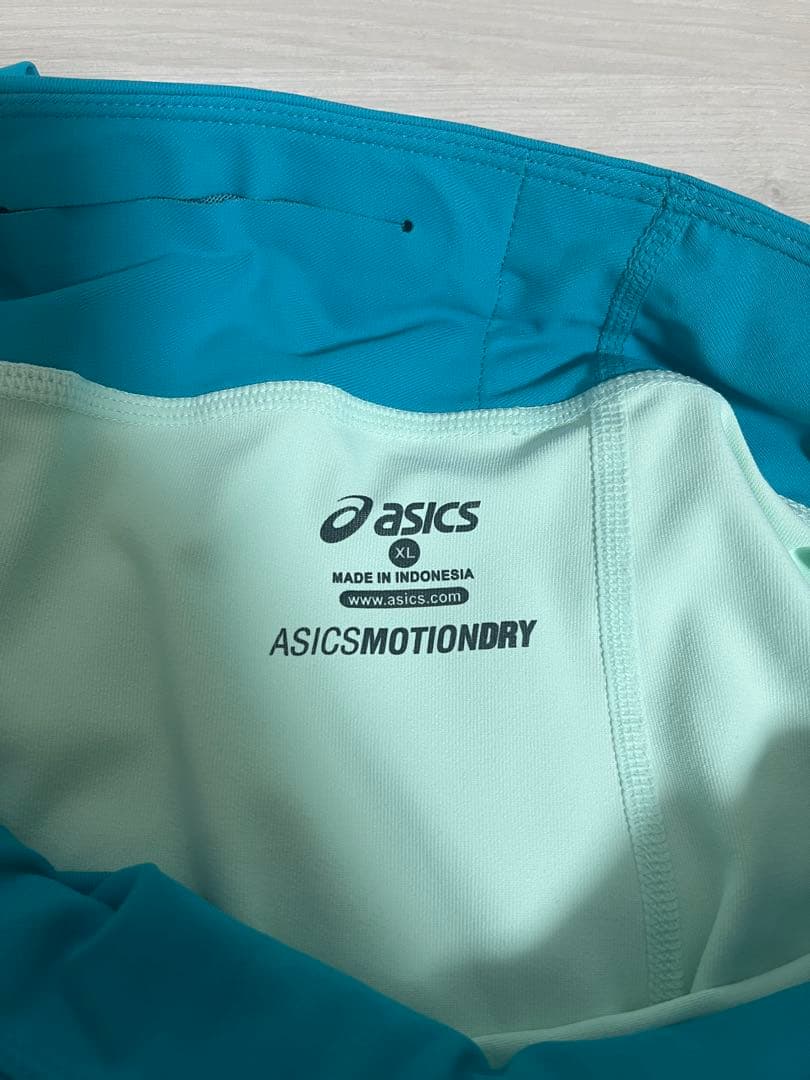 【新品タグ付】ASICS テニスウェア 上下セット アクア XL