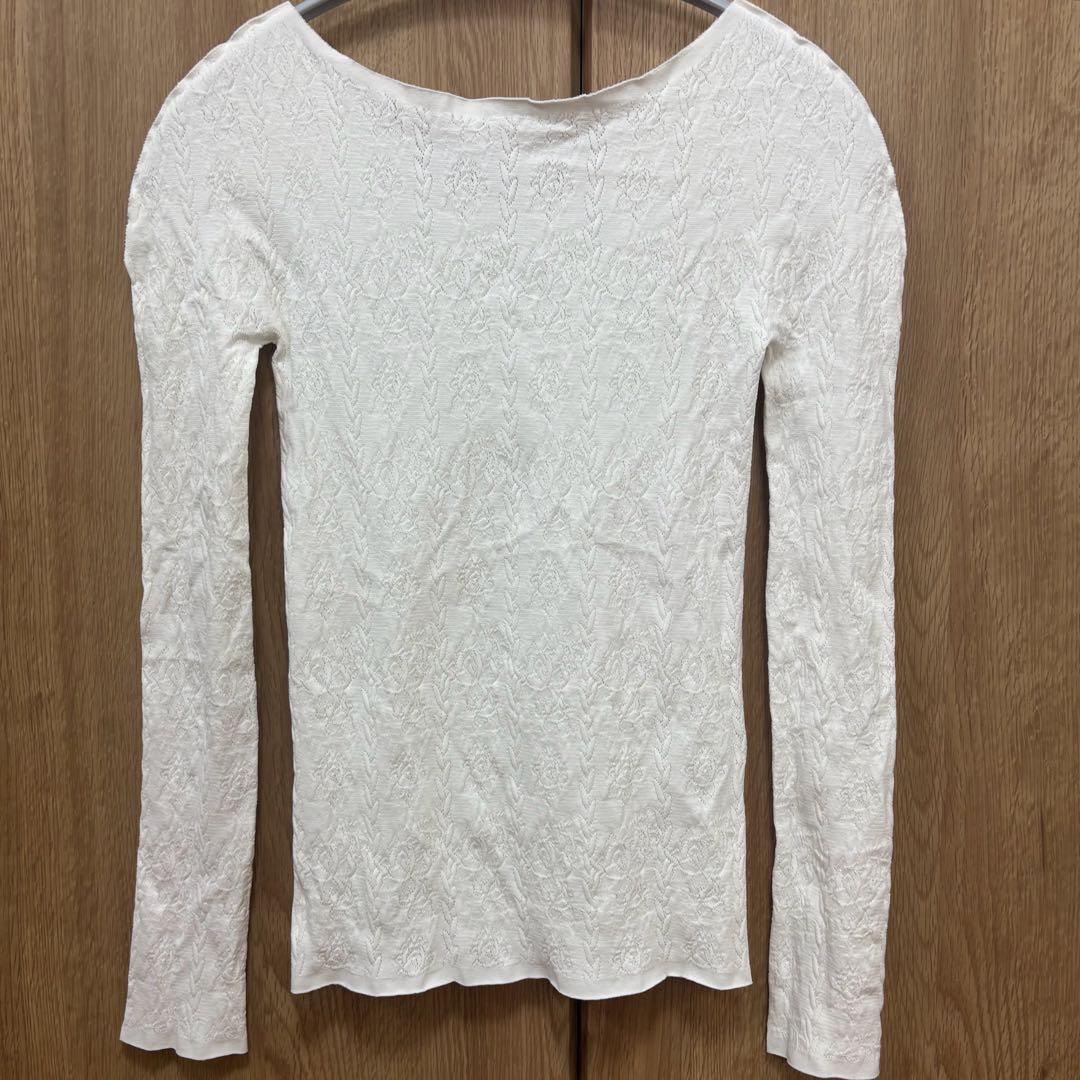 【美品】 チャコット　ノーソーイング　トップス　ホワイト