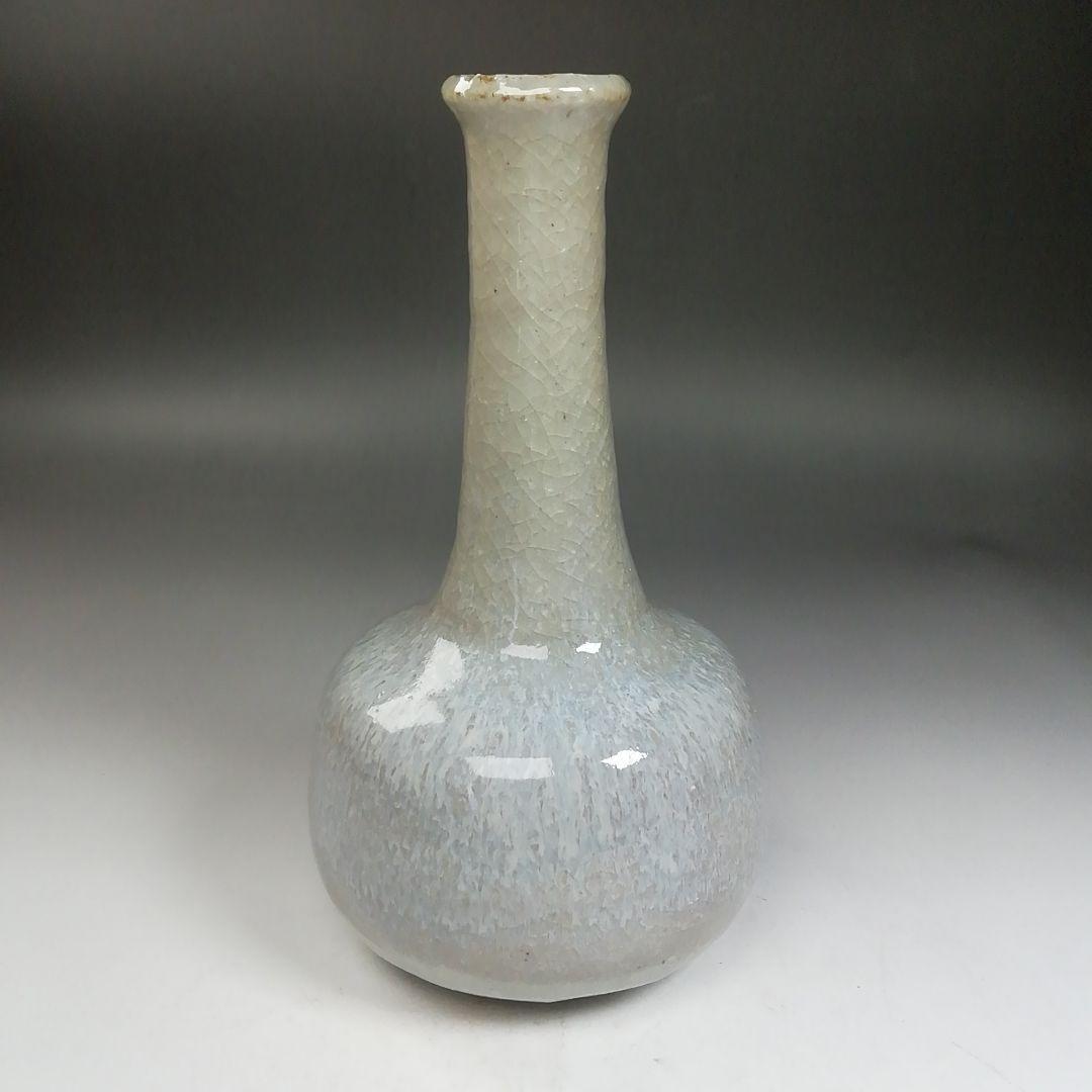 Ｗ２５５　花入　『萩焼』『鶴首花入』『野坂康起 造』　共箱　茶道具　花器