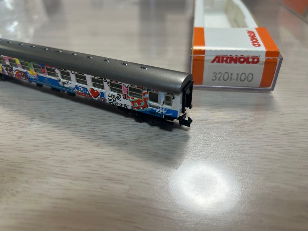 2両　Nゲージ 鉄道模型 グラフィティアートセット　欧州　ドイツ　アーノルド