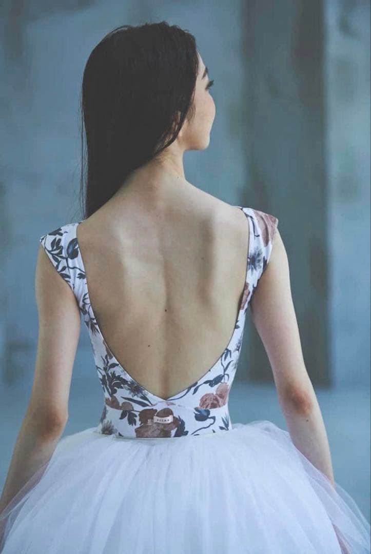 お値下げ✨stina スティナ レオタード ボートネック 花柄 P 大人バレエ