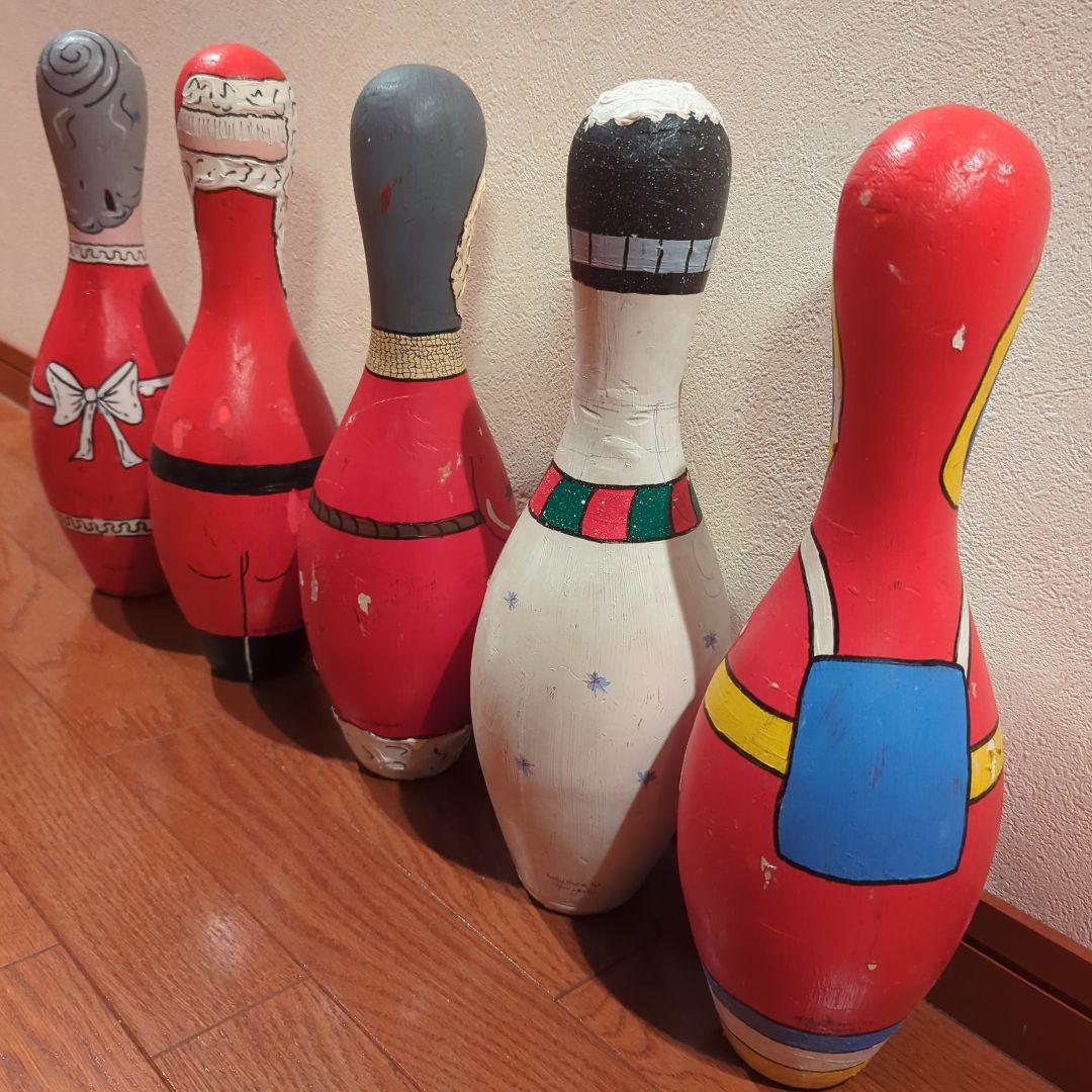 クリスマス　ボウリングピン 5体セット