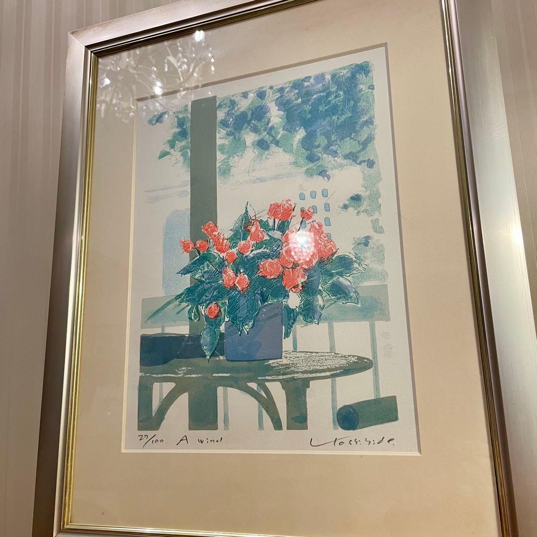 ✨希少作品✨福本吉秀 シルクスクリーン版画 ~ A wind ~