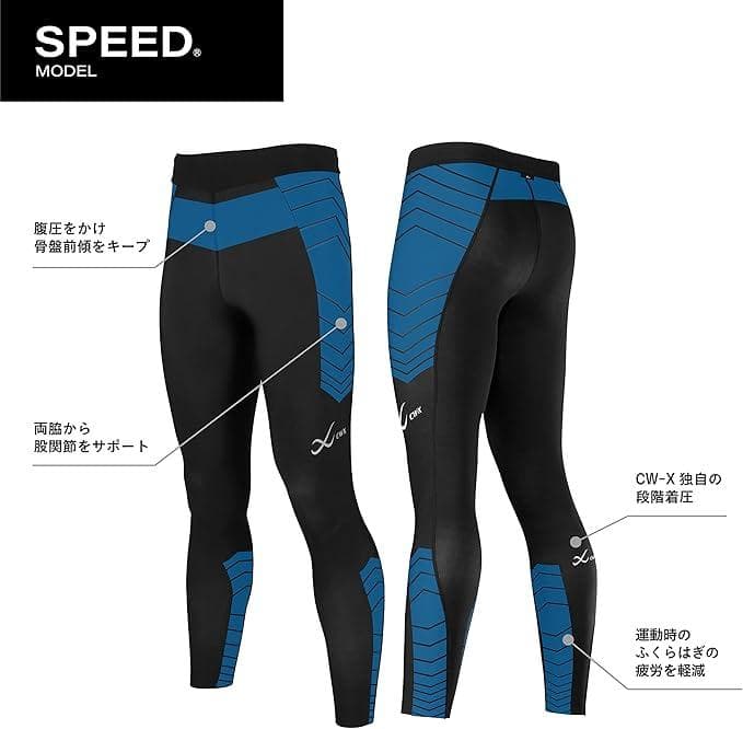 半額！新品 【CW-X】ワコール スピードモデル ロングタイツ メンズ S