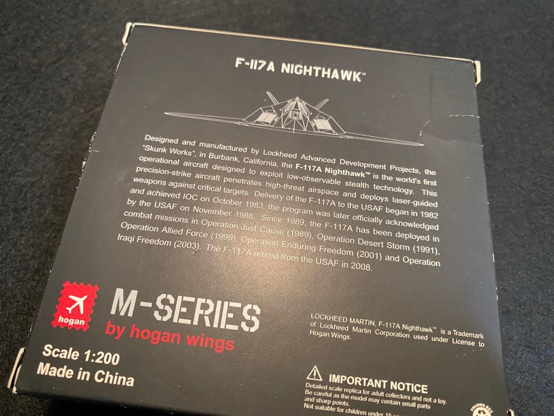 航空機・ヘリコプター F-117A Nighthawk 1:200 Hogan Wings