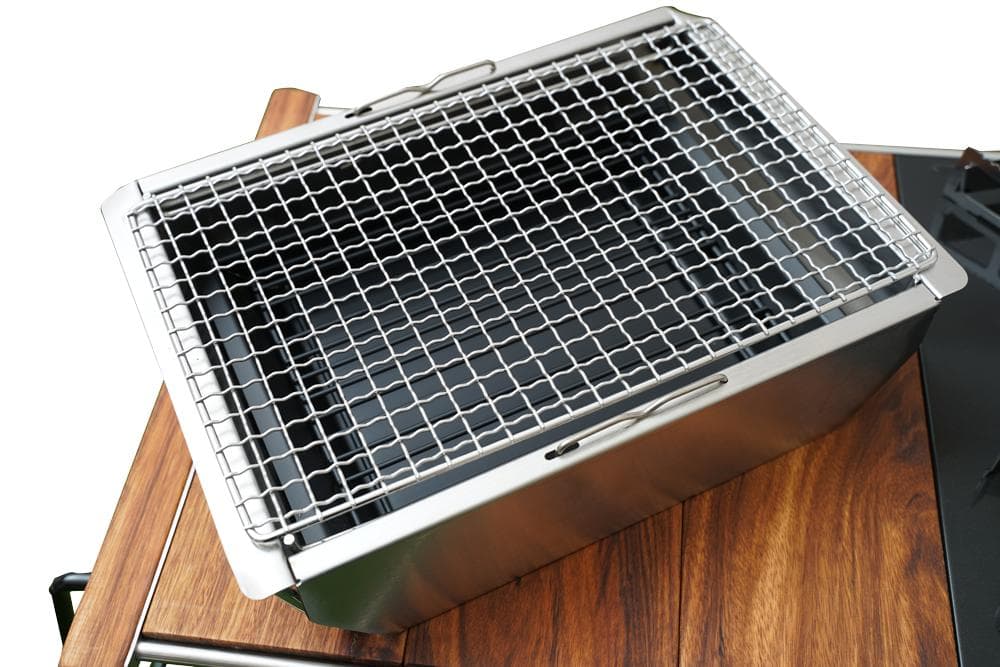 展示品処分 TNR ステンレス製 組み立て式 バーベキューコンロ キャンプ用品