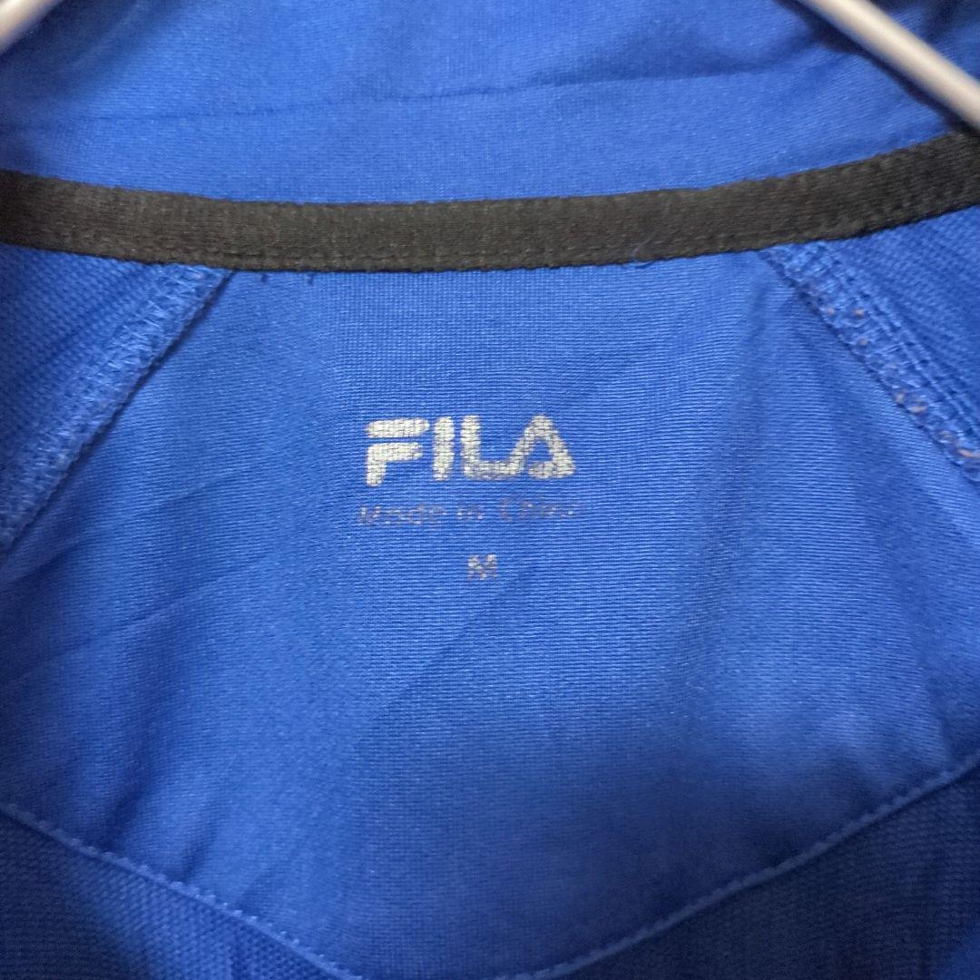 ★フィラ FILA トレーナー プラクティス ハーフジップ ブルー 古着★