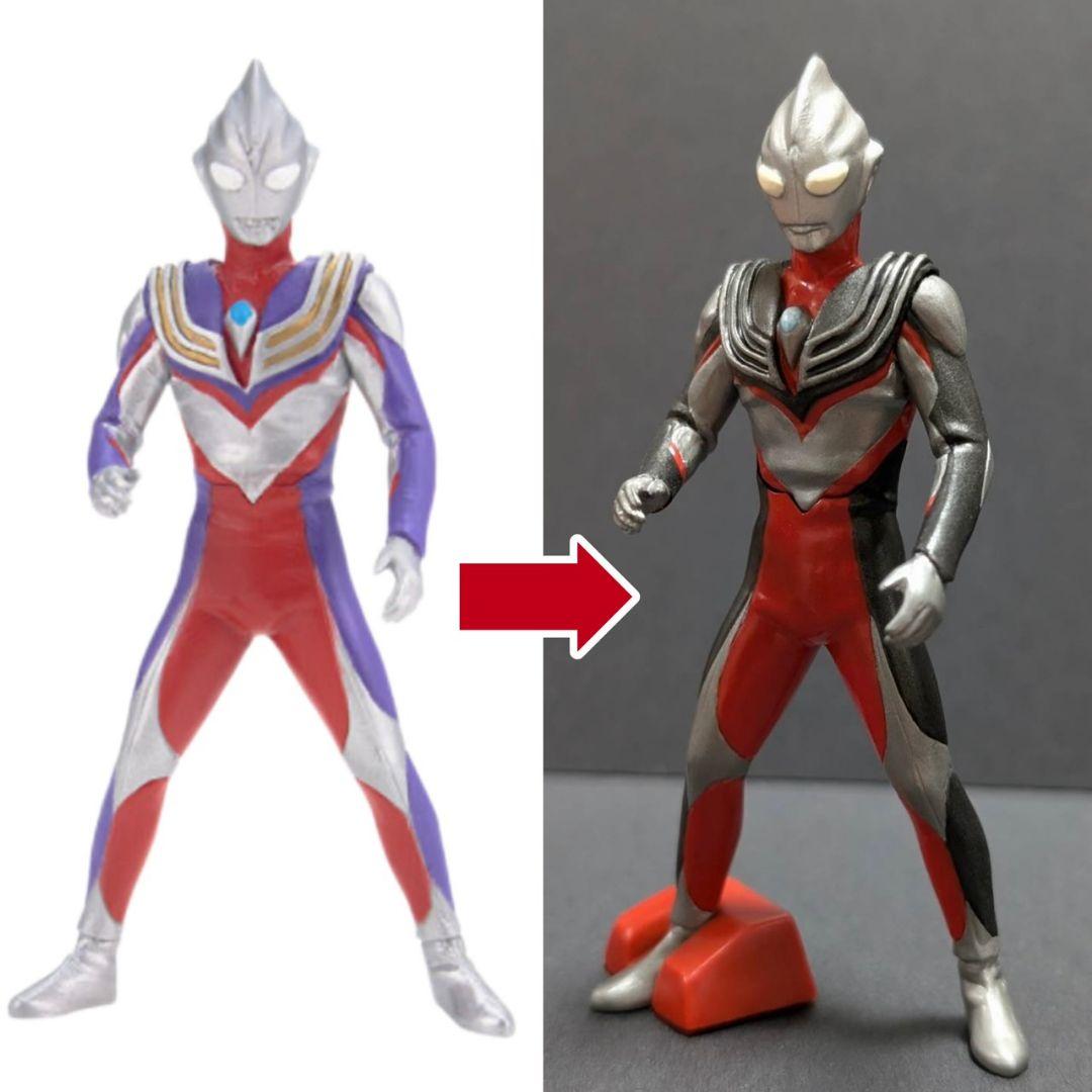 ＨＧウルトラマン（怪獣の笛が鳴る編）ウルトラマンティガ（リペイント）全3種