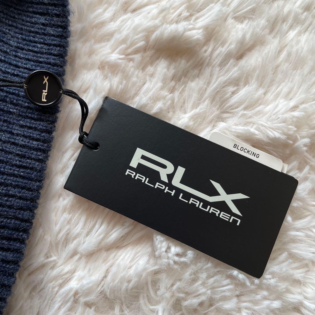 【新品タグ付き】 RLX ラルフローレン ウールニットジャケット S ネイビー