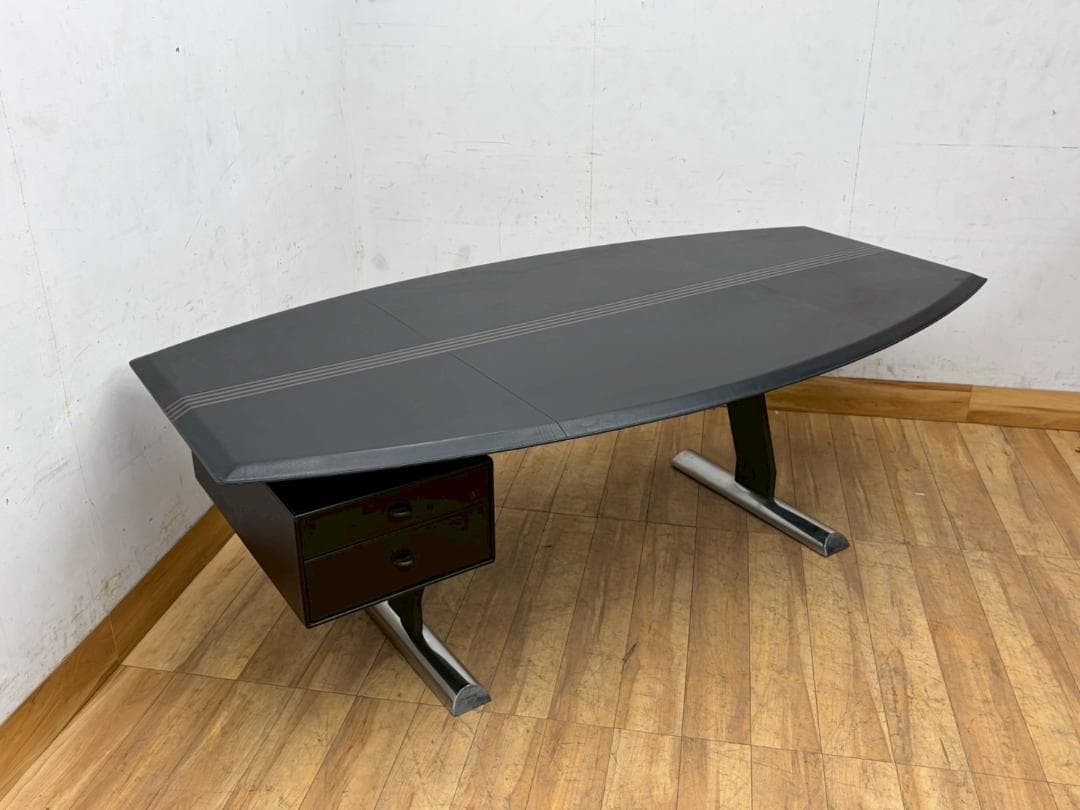 T7967☆美品☆i4MARIANI☆クワトロマリアーニ☆イタリア☆本革☆デスク