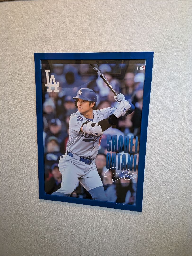 大谷翔平選手、2025年カレンダー、MLB、永久保存版、額付