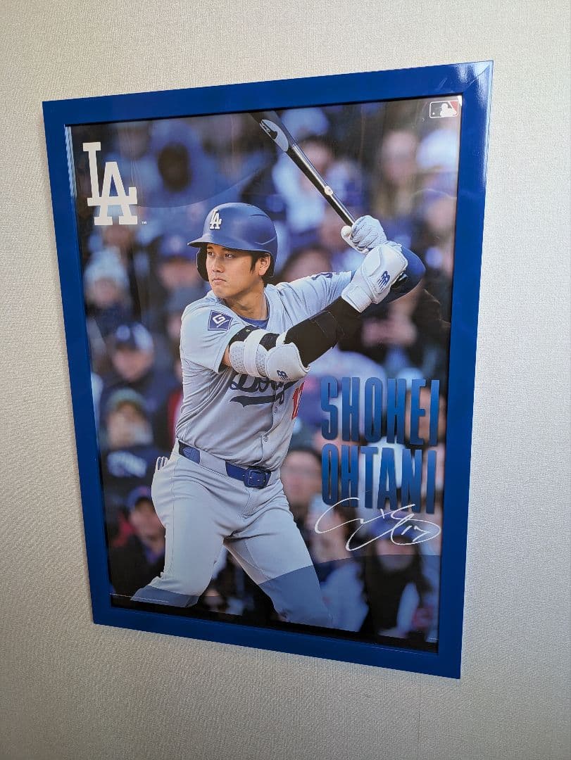 大谷翔平選手、2025年カレンダー、MLB、永久保存版、額付