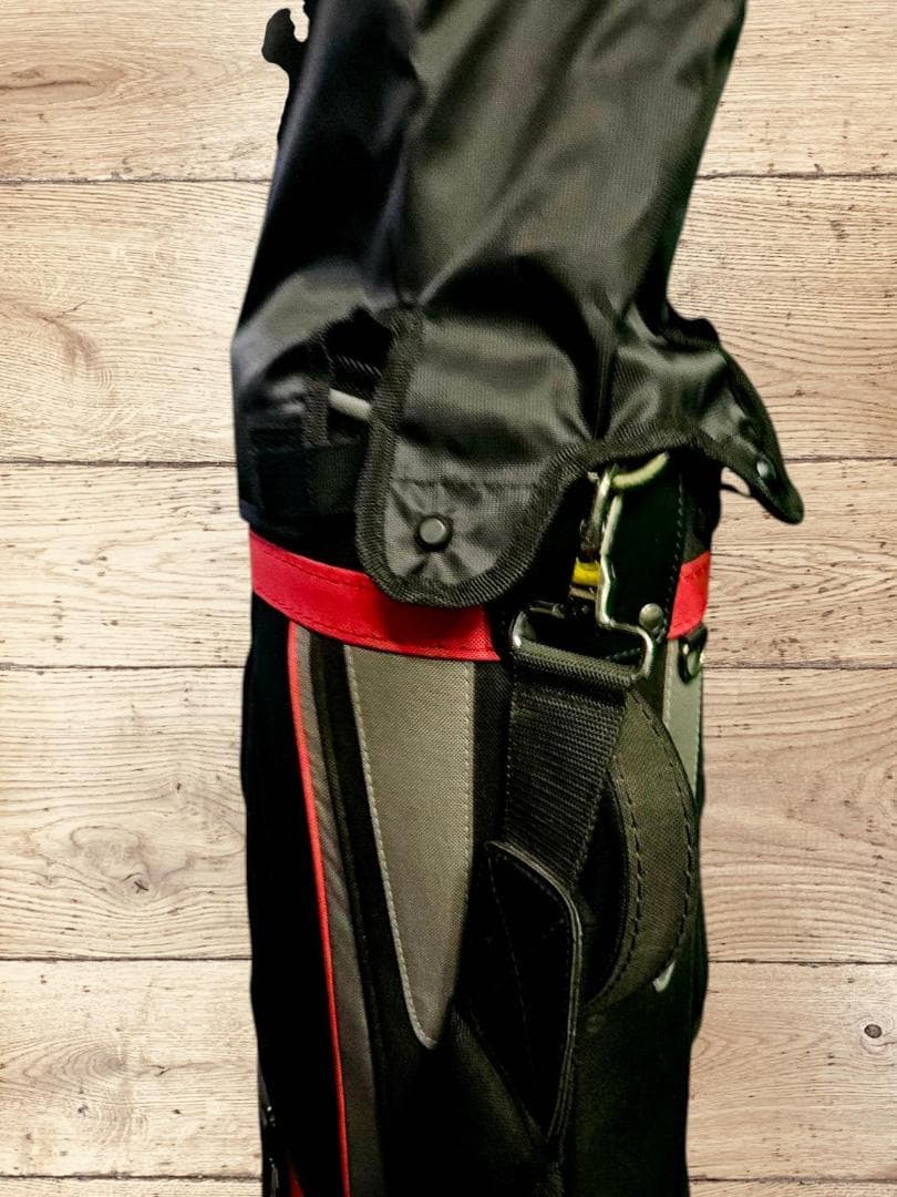 送料無料/美品　Bridgestone キャディバッグ 黒/赤/グレー