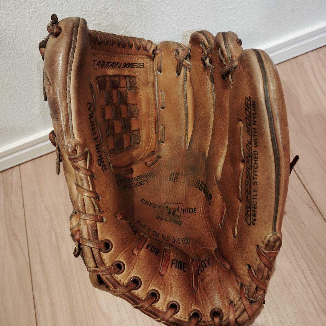 MIZUNO ヴィンテージ 野球グローブ　黒旧タグ　　推定70年代から80年代