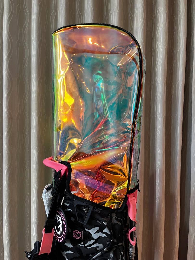 新品　レディース　ゴルフ　オムニックス スタンド式　キャディバッグ　カモ/ピンク