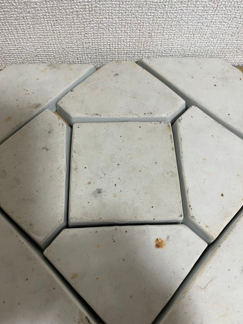 中国美術　清時代菱形皿金彩 粉彩 小皿 菓子皿 食器9点セット時代物