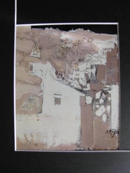 三岸節子、スペインの白い町、希少画集画、新品額装付、状態良好