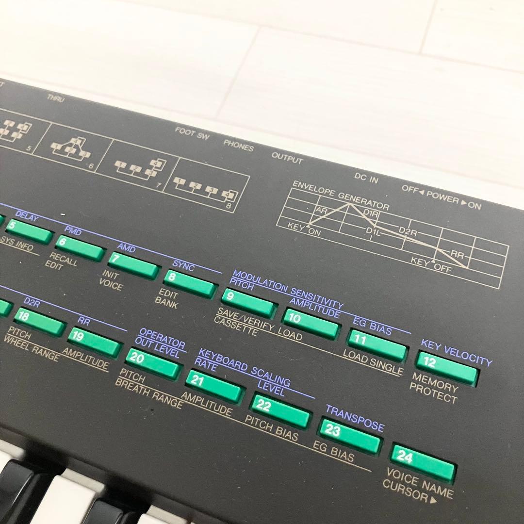 【バック/ペダル付】YAMAHA DX27 ヤマハ キーボード シンセサイザー
