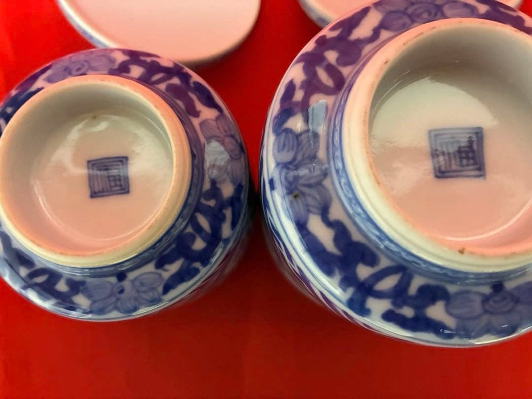 祥瑞蓋付夫婦湯飲