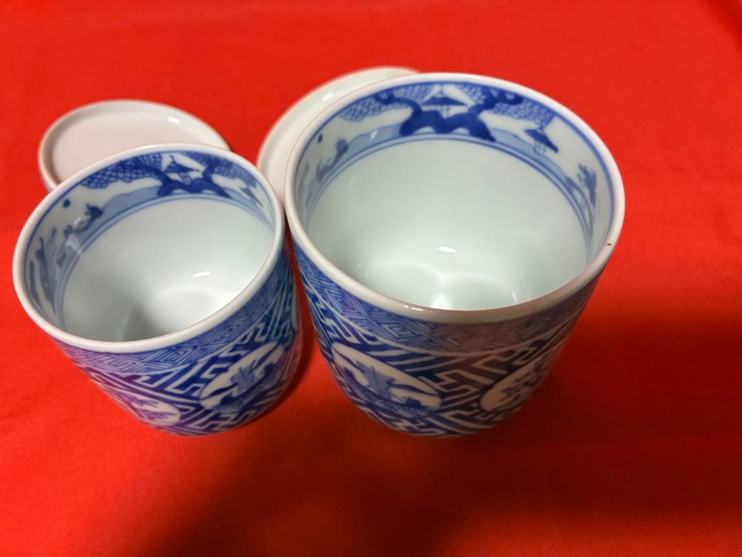 祥瑞蓋付夫婦湯飲