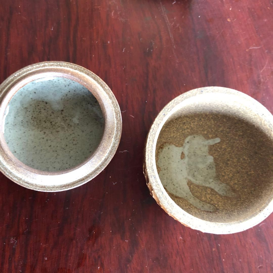 茶道具　香合、富田吉金窯　紀太理光作