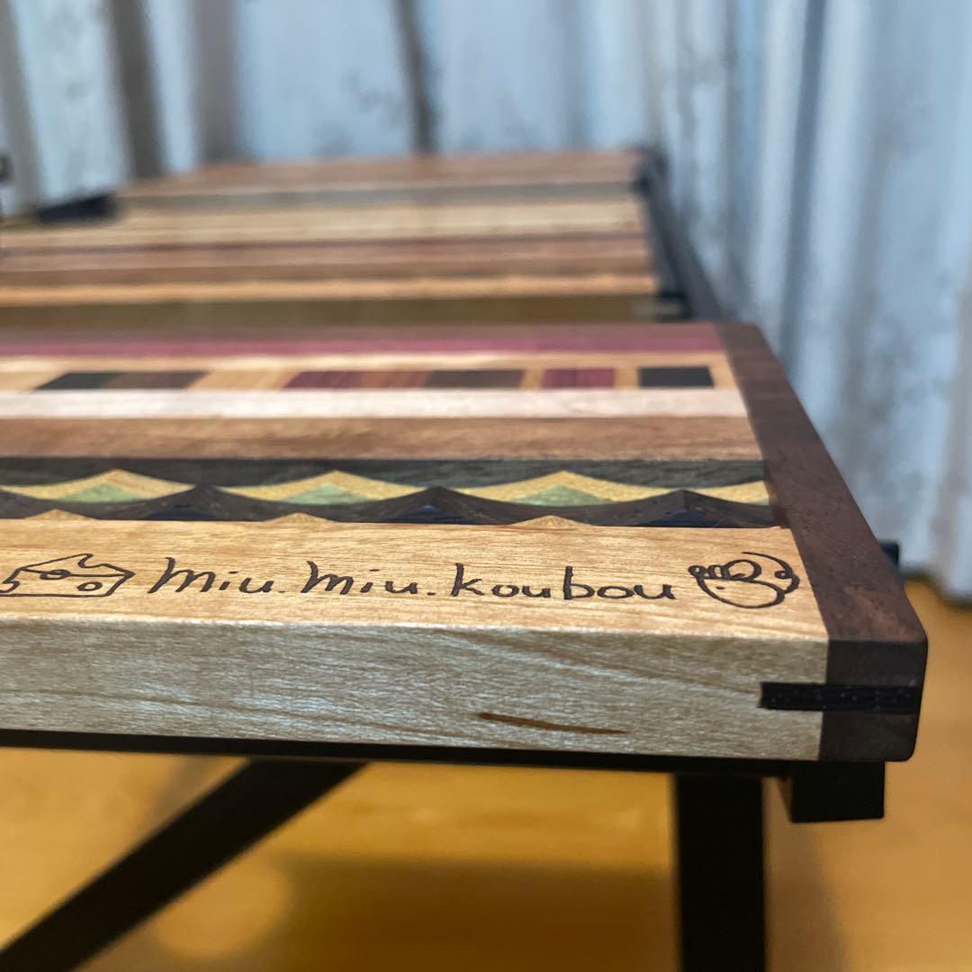 IGTテーブル 寄木天板 ハーフユニット アルスト孔有り　②